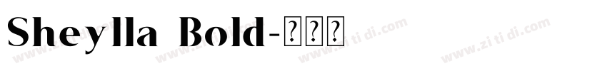 Sheylla Bold字体转换